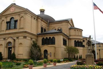 The Franciscan Monastery at 14th and Quincy Streets near the Brookland neighborhood of Northeast Washington, D.C. Credit: Abraham Sobkowski, OFM/wikimedia CC BY SA 2.5