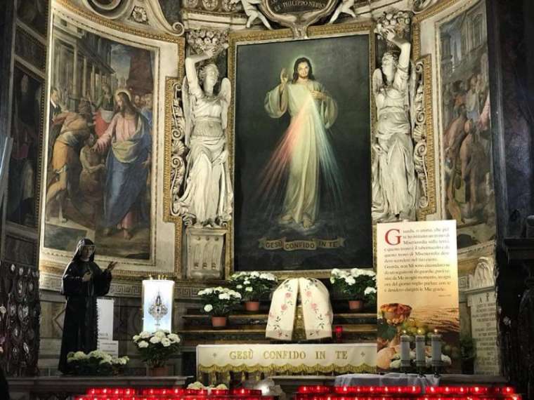 A side chapel dedicated to Divine Mercy in the Church of Santo Spirito in Sassia. Credit: ACI Stampa.
