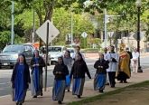 Eucharistic procession on Divine Mercy Sunday from Holy Comforter-St. Cyprian Catholic Church on Capitol Hill. Credit: Robin Fennelly