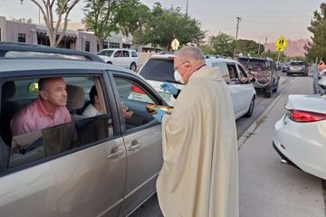 Bishop Peter Baldacchino celebrates Mass on Holy Thursday. Credit: David McNamara/Diocese of Las Cruces