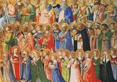 Fra Angelico, “The Forerunners of Christ with Saints and Martyrs” (c. 1423-24). Public domain.