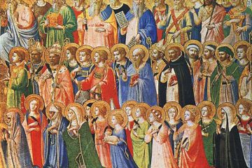 Fra Angelico, “The Forerunners of Christ with Saints and Martyrs” (c. 1423-24). Public domain.