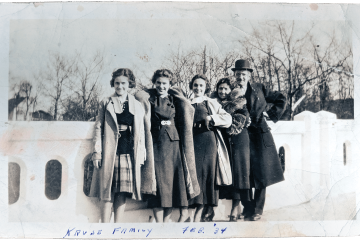 The Kruse Family, February 1934. Knowing this family's name allows us to pray for them by name.