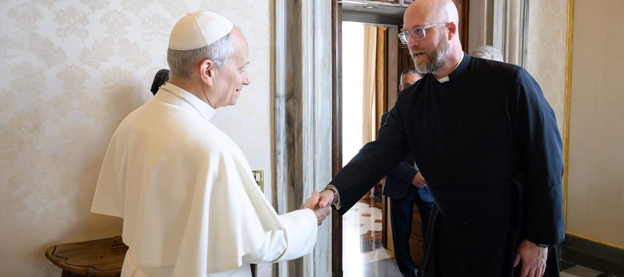 Fr. Kyle Schnipple meets with Pope Leo XIV to talk about courage, pride, and the sacred heart of Jesus for those experiencing same sex attraction