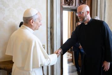 Fr. Kyle Schnipple meets with Pope Leo XIV to talk about courage, pride, and the sacred heart of Jesus for those experiencing same sex attraction