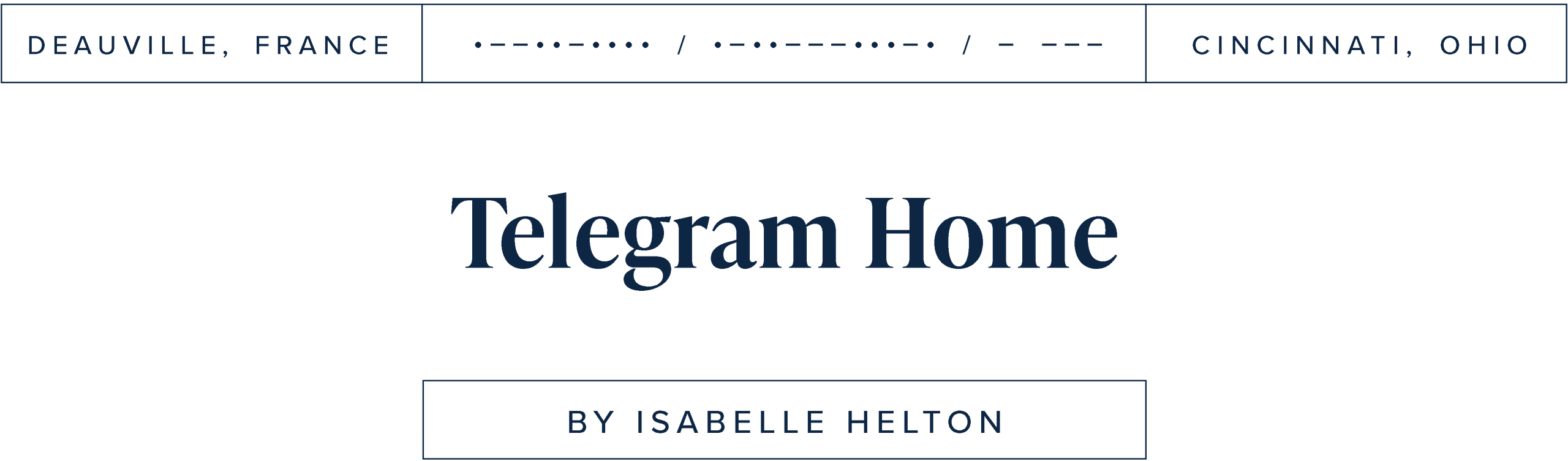 Telegram Home from France